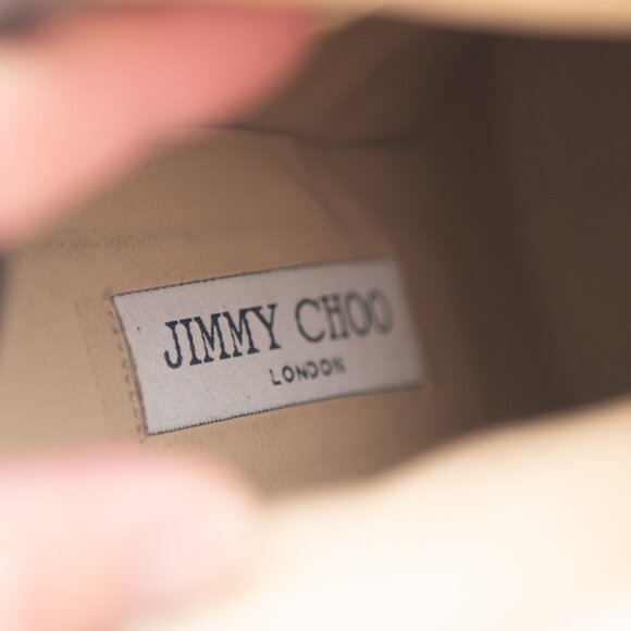 Jimmy Choo Snakeskin Mid-Calf Boots Pointed Toe Stiletto Heel Silver Size 40.5 - Picture 6 of 14